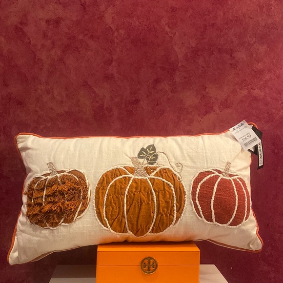 Other - Long new Pumpkins decorative pillow with tag